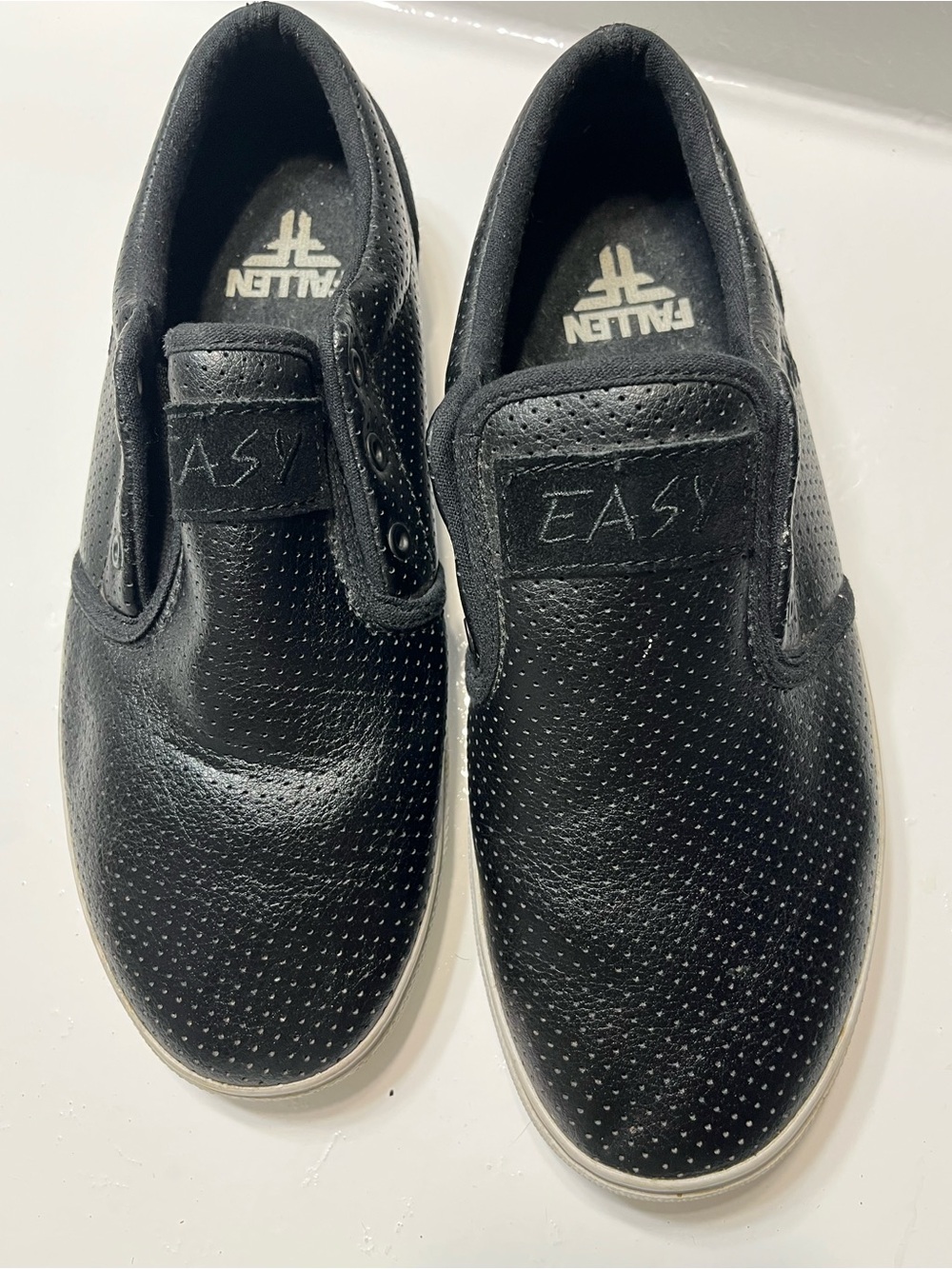 Fallen men shoes Fal/len Easy Slip-On Perforated Loafers - Black